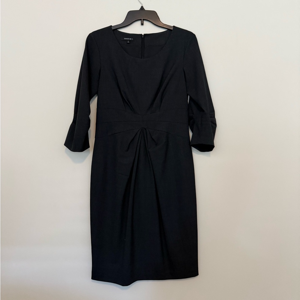 Lafayette 148 New York Gray Long Sleeve Dress